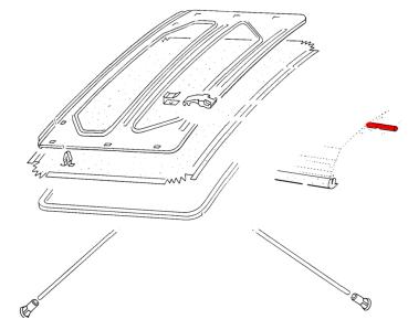 Bearing bracket for steel sunroof (877 171 315)